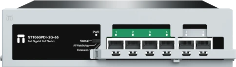 Коммутатор/ Неуправляемый PoE коммутатор Gigabit Ethernet, 4 PoE+ порта 1000... фото 1