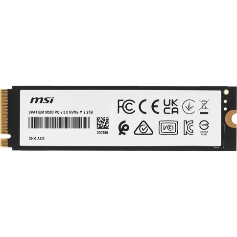 MSI SSD SPATIUM M560, 2000GB, M.2(22x80mm), NVMe, PCIe 5.0 x4,... фото 5