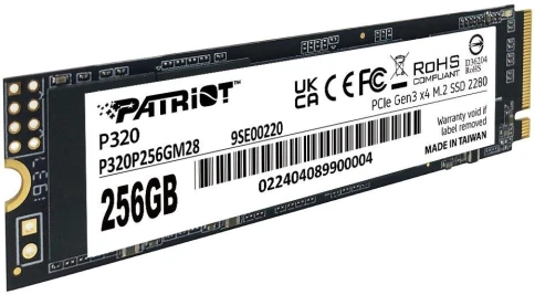 Твердотельный накопитель Patriot PCIe 3.0 x4 256GB P320P256GM28 P320 M.2... фото 3