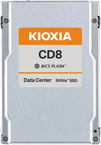 Серверный твердотельный накопитель/ KIOXIA SSD CD8-R, 3840GB, U.2(2.5"" 15mm), NVMe 1.4, PCIe 4.0, TLC, R/W 7200/3800 MB/s, IOPs 1250K/195K, TBW 7008, DWPD 1 (12 мес.) фото 1