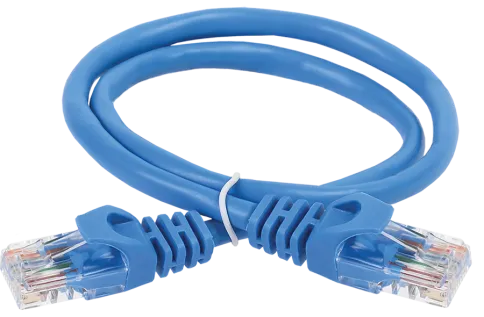 ITK RJ45(m) - RJ45(m) Cat. 6 U/UTP LSZH 2м синий фото 2