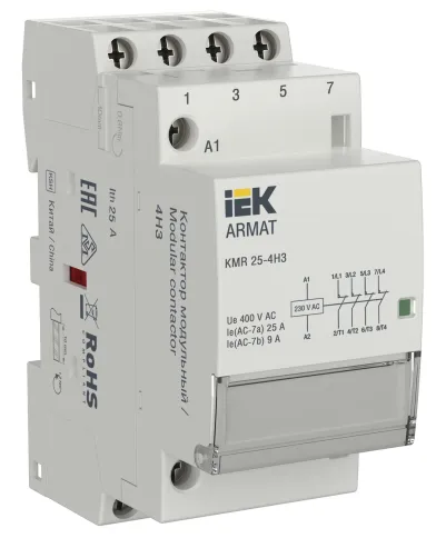 ARMAT Контактор модульный KMR 25А 230В AC 4НЗ IEK фото 1