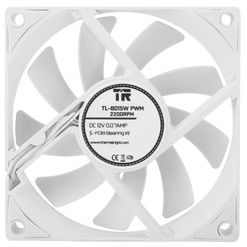 Вентилятор корпусный/ Case Cooler Thermalright TL-8015W (80x80x15mm, 4-pin PWM, 28.4CFM,... фото 6