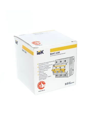 KARAT Авт. выкл. ВА47-100 3P C 100А 10кА IEK фото 3