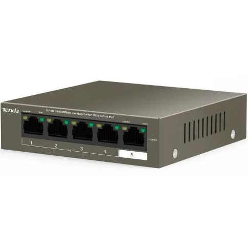 Коммутатор/ Tenda TEF1105P-4-38W 5-Port 10/100Mbps Desktop Switch with фото 3