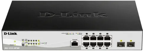 Коммутатор/ DGS-1210-10P/ME/B Managed L2 Metro Ethernet Switch 8x1000B фото 1