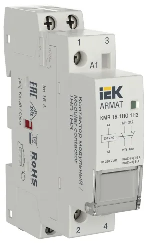 ARMAT Контактор модульный KMR 16А 230В AC 1НО 1НЗ IEK фото 1