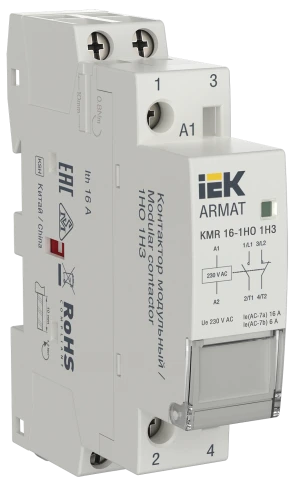 ARMAT Контактор модульный KMR 16А 230В AC 1НО 1НЗ IEK фото 1