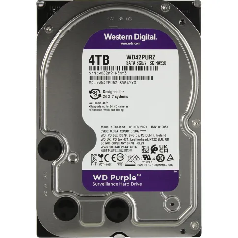 Western Digital Purple 4TB (WD42PURZ) фото 1