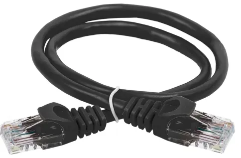 ITK RJ45(m) - RJ45(m) Cat. 5e U/UTP PVC 2м чёрный фото 1