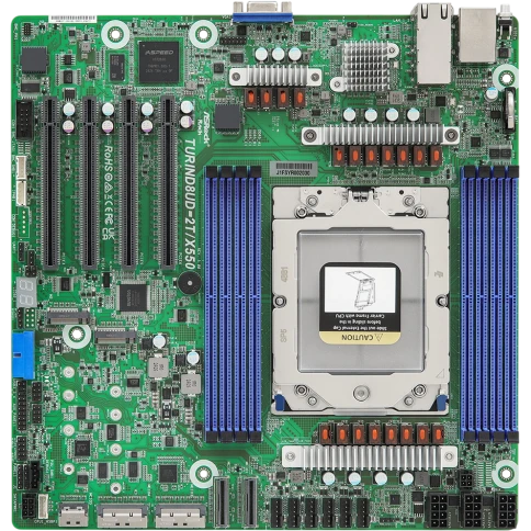 Материнская плата/ ASRock TURIND8UD-2T/X550, Deep Micro-ATX, 1x SP5 (L фото 1