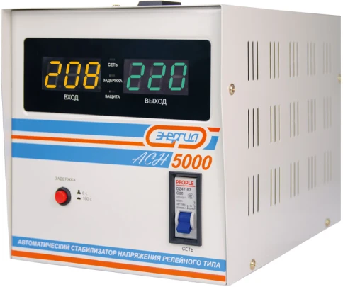 Стабилизатор  АСН- 5000  ЭНЕРГИЯ с цифр. дисплеем/ Stabilizer ASN-5000 фото 3