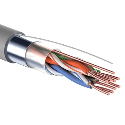 Кабель информационный F/UTP категория 5е 4х2х24AWG(0,48мм) 305м (медь) PVC solid серый (01-0152) PROCONNECT фото 1