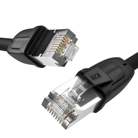 GCR PRO Патч-корд LSZH PROF кат.8 ethernet  20.0m S/FTP, RJ45, медь, 40 Гбит/с, 26 AWG, черный, литой, экранированные коннекторы 24K GOLD, T568B фото 2