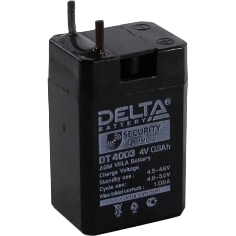 Батарея DELTA серия DT, DT 4003, напряжение 4В, емкость 0.3Ач... фото 3