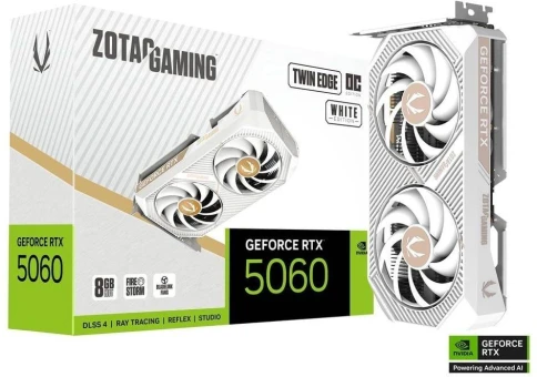 Zotac GAMING GeForce RTX 5060 Twin Edge OC White Edition 8Gb (ZT-B5060 фото 6