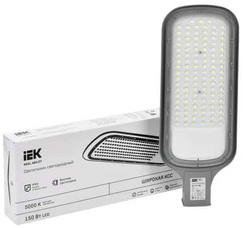 Светильник LED консольный ДКУ 1012-150Ш 5000К IP65 серый IEK фото 7