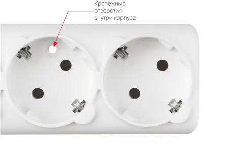 Фильтр-удлинитель Power Cube 3,0 м 6 розеток с заземлением (белый) 16А фото 4