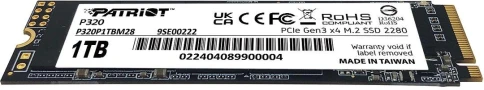 Твердотельный накопитель Patriot PCIe 3.0 x4 1TB P320P1TBM28 P320 M.2... фото 2