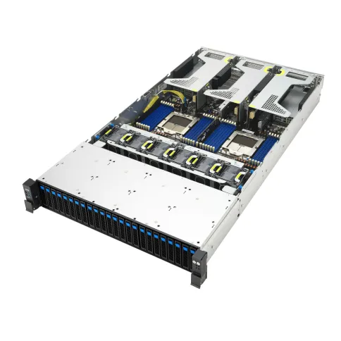 Серверная платформа/ ASUS RS720A-E13-RS24G, 2U, 2x  SP5 (LGA 6096P) TDP 360W, 24x DDR5 6400, 24 x 2.5" hsb NVME, 6 x PCIe gen5 x8, 2x PCIe gen5 x16, 2x OCP3.0 gen5 x16 (SFF), no LAN, 1+1 Redundant 3200W фото 3
