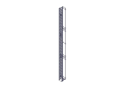 Systeme Electric vertical cable manager, Excelente series, plastic fin фото 8