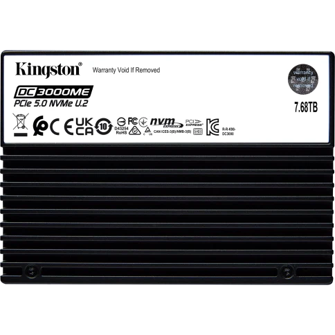 Твердотельный накопитель/ Kingston SSD DC3000ME 7680GB, U.2(2.5" 15mm) фото 1