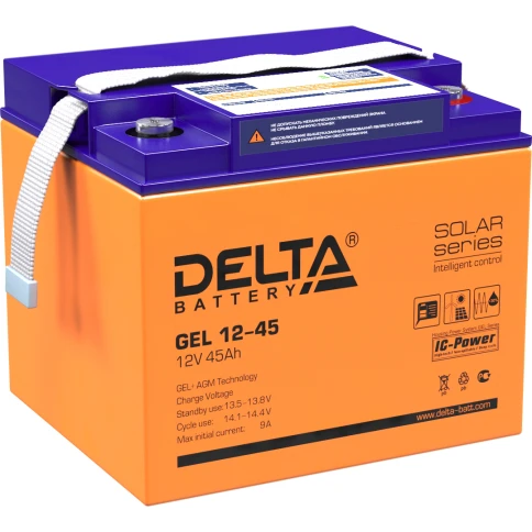 Батарея DELTA серия GEL, GEL 12-45, напряжение 12В, емкость 45Ач... фото 1
