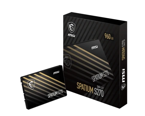 MSI SSD SPATIUM S270, 960GB, 2.5" 7mm, SATA3, 3D TLC, R/W 500/450, IOP фото 7