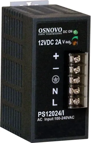 Блок питания/ OSNOVO Промышленный блок питания. DC12V, 2A (24W). Диапазон входных напряжений: AC195-265V фото 1