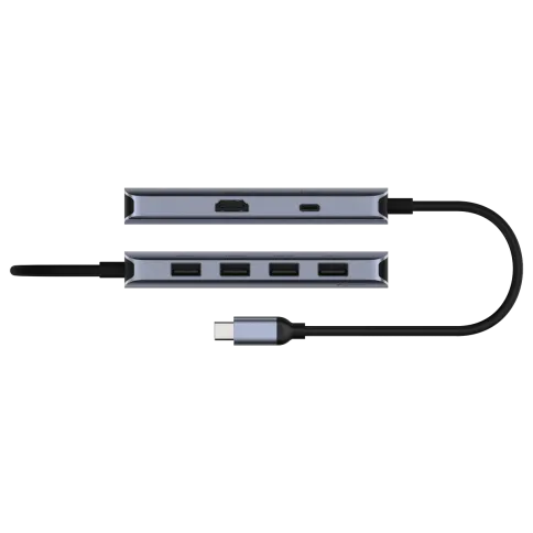 Адаптер/ 6-IN-1 USB-C Hub with 4K HDMI фото 2