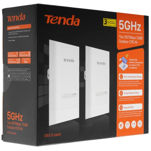 Точка доступа/ Tenda OS3 (2-pack) Наружная точка доступа (комплект 2... фото 9