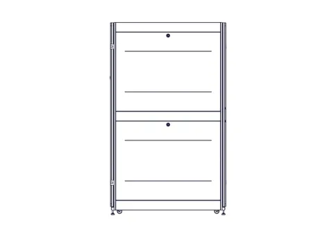 Systeme Electric mounting cabinet, Uniprom series, 42U-600/1200, 4pcs фото 6