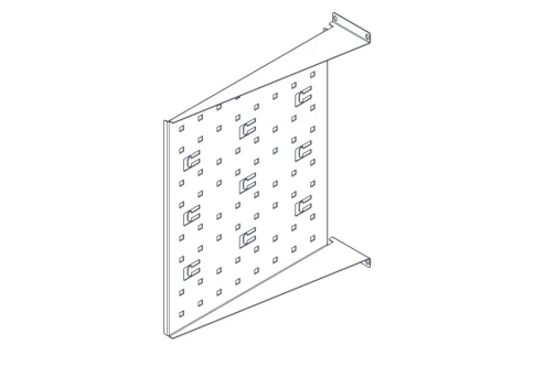 Фиксированная полка Systeme Electric, серия Uniprom, 2U, 450мм, до 15к фото 2