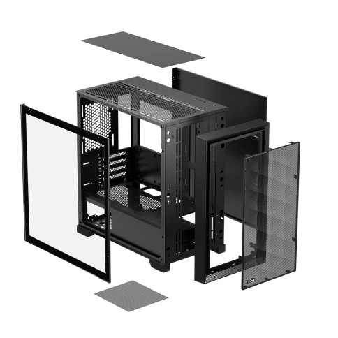 Корпус без блока питания/ Case PCCooler C3D310 BK, Mini-Tower, TG, Mes фото 4