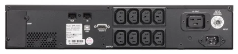 ИБП SPR-2000, линейно-интерактивный, 2000 ВA, 1600 Вт, LCD, Rack/Tower, 8 розеток IEC320 C13 с резервным питанием, USB, RS-232, слот под SNMP карту, защита RJ45, ШхГхВ 428x431x84 мм 22.5 кг/ UPS POWERCOM SPR-2000, line-interactive, 2000 VA, 1600 W, LCD, R фото 6