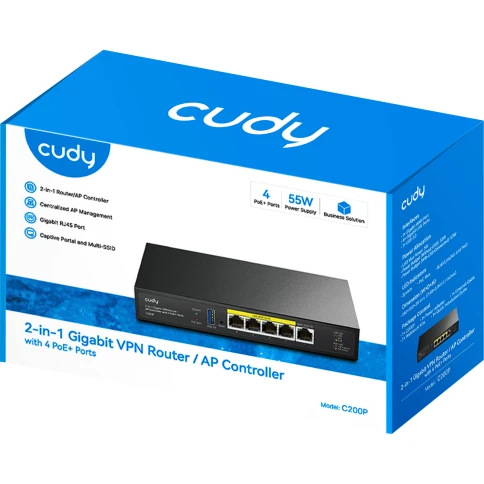 Маршрутизатор/ 2-IN-1 Gigabit VPN Router / AP Controller with 4... фото 3