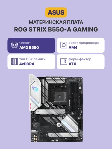 ASUS ROG STRIX B550-A GAMING (90MB15J0-M0EAY0) фото 2