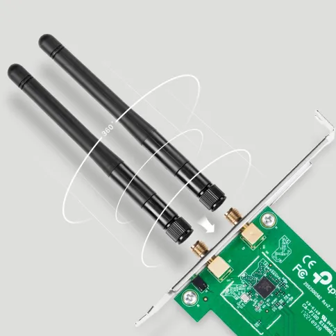 Адаптер Wi-Fi/ 300Mbps Wireless N PCI Express Adapter, Atheros, 2T2R, фото 4