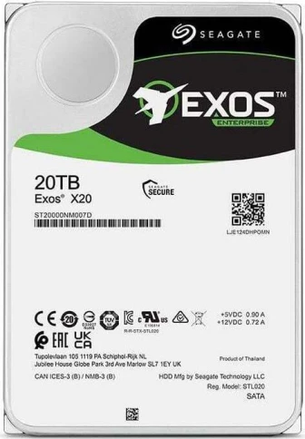 Жесткий диск/ HDD Seagate SATA3 20Tb Exos X20 7200 256Mb OFFICIAL RECE фото 3
