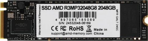 Твердотельный накопитель AMD PCIe 3.0 x4 2TB R3MP32048G8 Radeon M.2... фото 1