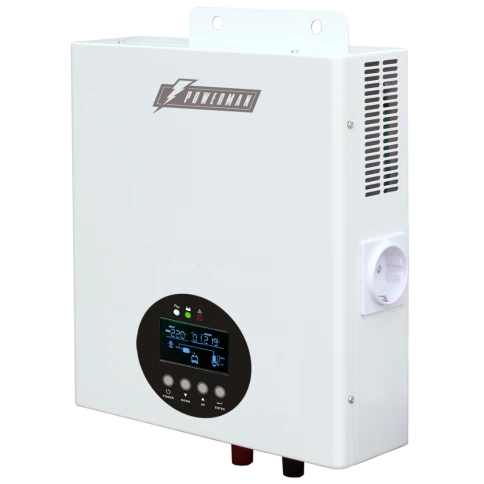 Источник бесперебойного питания/ ИБП POWERMAN Smart 1000 HYBRID, линейно-интерактивный, 1000ВА/600Вт, 165-265В, 2 евророзетки, внешняя свинцово-кислотная (AGM, GEL, FB) или LiFePO4 батарея на 12В емкостью от 65Ач  (не входит в комплект поставки), ток заря фото 3