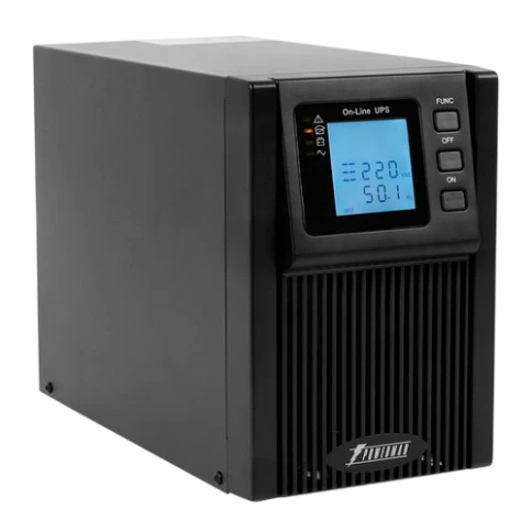 ИБП POWERMAN Online 1000 plus, LCD, двойного преобразования, 1000ВА, 900Вт, 2 евророзетки с резервным питанием, USB, RS232, слот SNMP, разъем EPO, внешний блок батарей (в комплект не входит), 215 х 315 х 365 мм., 5.2 кг./ UPS POWERMAN Online 1000 plus, LC фото 1