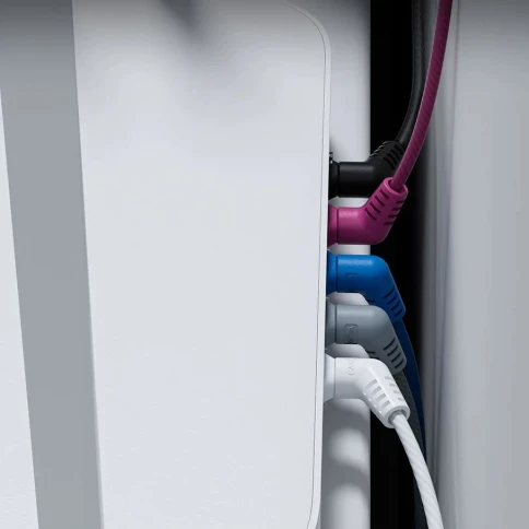 Патч-корд Vention прямой UTP cat.6a, RJ45 угол 90 - 0,5м. Белый фото 2