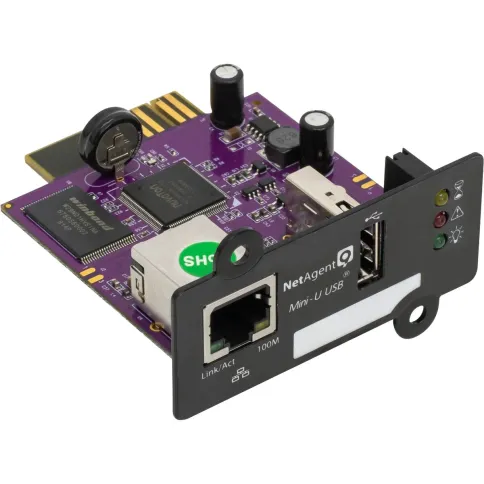 SNMP карта Megatec DZ807 (NetAgentZ) с портом RJ45 ETH 100Mbit и USB, средний слот фото 1