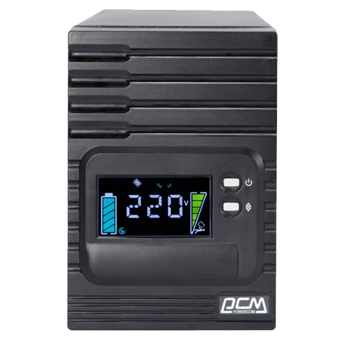 Источник бесперебойного питания Powercom Smart King Pro+ SPT-1000 LCD 800Вт 1000ВА черный/ UPS Powercom Smart King Pro+ SPT-1000 LCD 800W 1000Va black фото 2