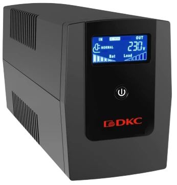 Линейно-интерактивный ИБП ДКС серии Info LCD, 600 ВА/360 Вт, 1/1, 3xIEC C13, USB + RJ45, LCD, 1x7Aч фото 2