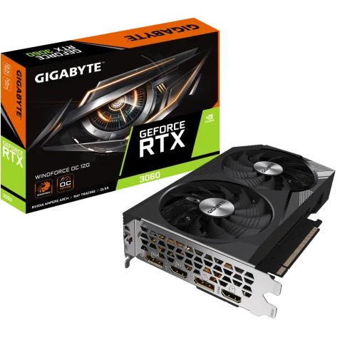 Видеокарта/ VGA GIGABYTE NVIDIA GeForce RTX 3060 WINDFORCE OC 12G REV1 фото 1