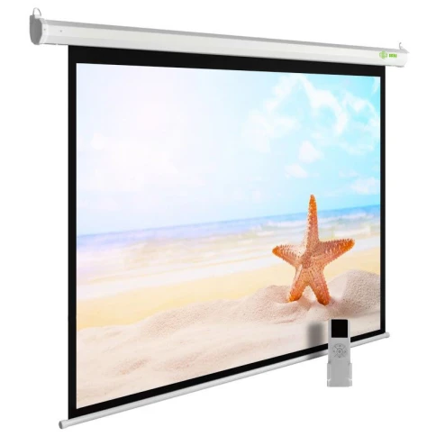 Экран Cactus 138x220см MotoExpert CS-PSME-220x138-WT 16:10 настенно-потолочный рулонный белый (моторизованный привод) фото 1