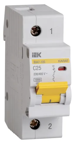 KARAT Авт. выкл. ВА47-100 1P C 25А 10кА IEK фото 1