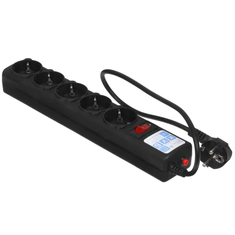 Фильтр-удлинитель/ Surge protector Power Cube 0.5 m 5 outlets (Black g фото 1